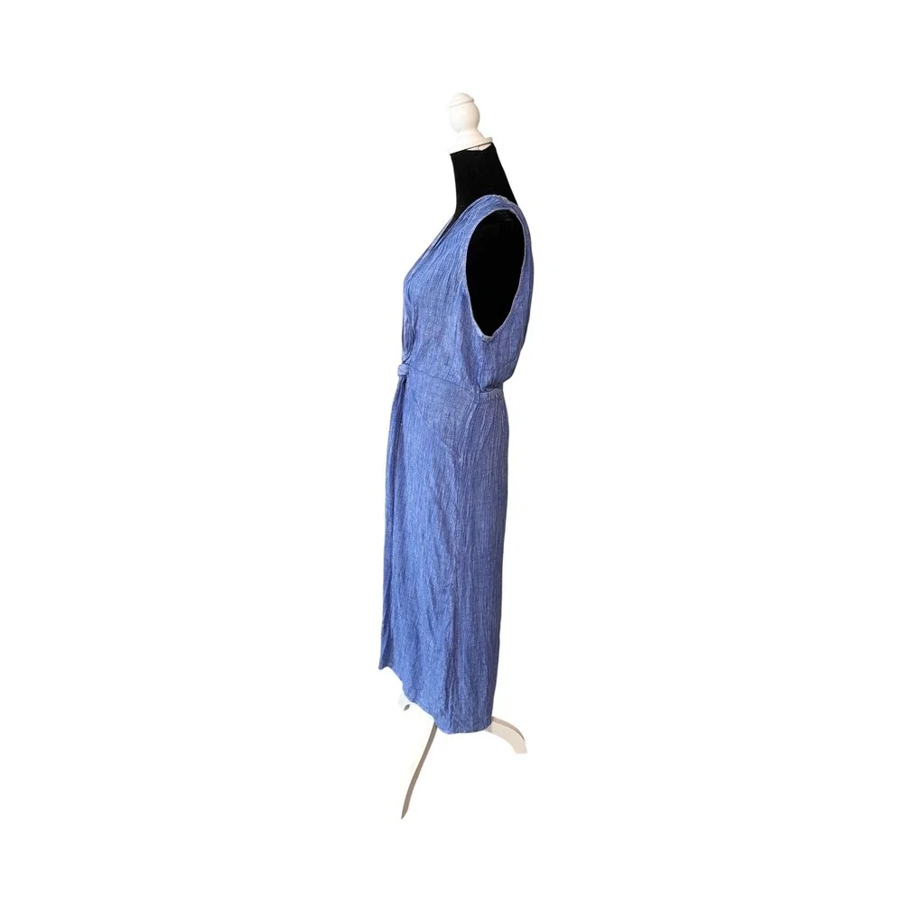 Surf Gypsy Mar Y Sol Blue Textured Maxi‎ Dress M Boho Resort Beach Vacation NWT